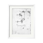 Leonardo Da Vinci // Machinery Designs (White Frame)