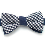 Classic Bow // Quail Ridge Gingham + Italian Indigo