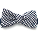 Classic Bow // Quail Ridge Gingham + Italian Indigo