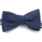 Classic Bow // Quail Ridge Gingham + Italian Indigo