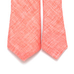 Skinny Necktie // Deadstock Coral Slub Linen