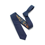 Skinny Necktie // Italian Indigo Fine Twill + Indonesian Batik