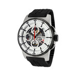 Automatic Chronograph // White Dial Black Rubber