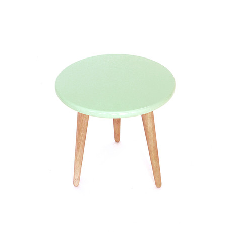High Lacquer Stool (Green)
