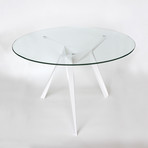 Origami Side Table // White Legs & Silver Pads