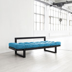 Fresh Futon // Edge (Orange, Natural Frame)