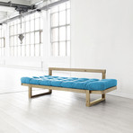 Fresh Futon // Edge (Orange, Natural Frame)