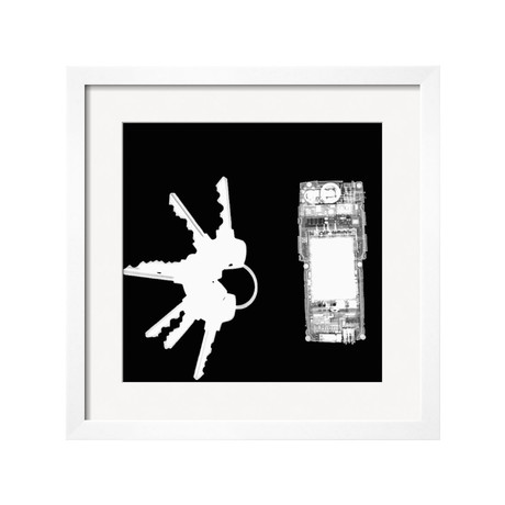 X-Ray of Keys and Cell Phone (SOHO White)