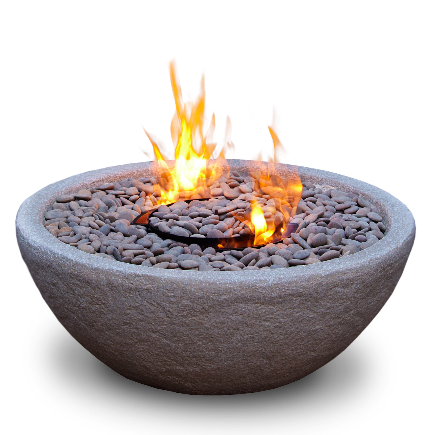Hampton Fire Bowl (Black) - Real Flame - Touch of Modern