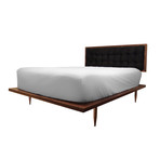 Turner Queen Bedframe // Walnut + Black