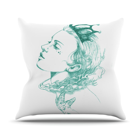 Queen of the Sea // Throw Pillow (Medium: 16" x 16")