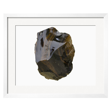 Mahogany Obsidian, Oregon, USA (White Wood Soho Frame)
