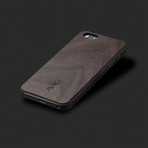 Thin Wood Trim Case for iPhone 5 // Black (Black, Walnut Wood)
