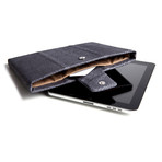 iPad Flap Salmon Leather // Platin (iPad)