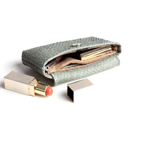 Smartphone Clutch Round Salmon Leather // Reed