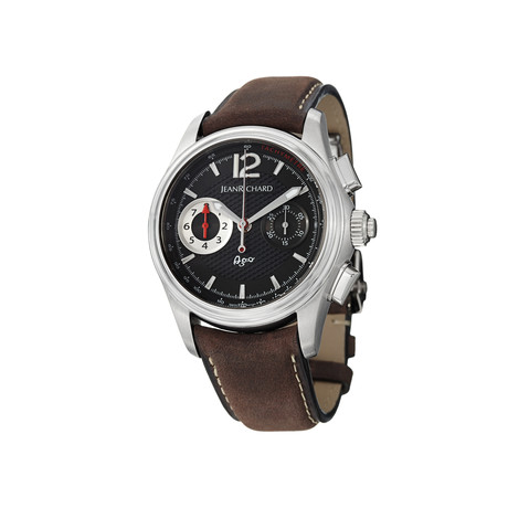 Bressel Chronograph // Black Dial + Brown Veal Leather