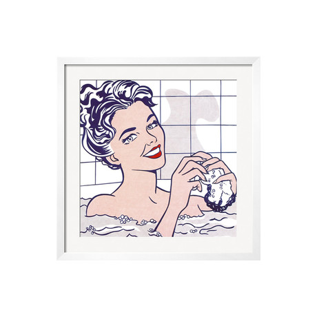 Roy Lichtenstein // Woman in a Bath (White Frame)