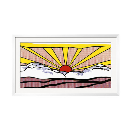 Roy Lichtenstein // Sunrise, c.1965 (White Frame)