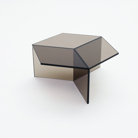 Isom Glass Table // Bronze
