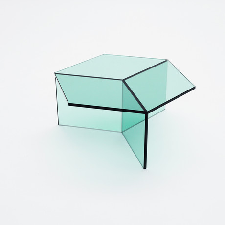 Isom Glass Table // Green