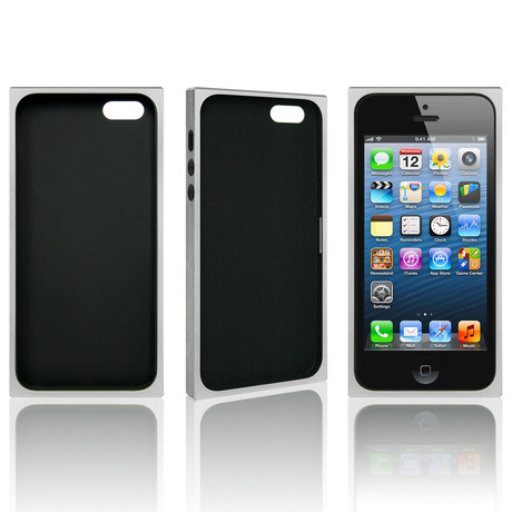 iPhone 5 Aluminium Case // Silver (Black)