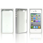 Kibardindesign // iPhone 4s Aluminium Case // Silver (Black)