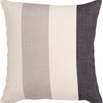 Pillow Kit // Ivory, Gray, Black (18" x 2"W x 18"H, Down Fill)
