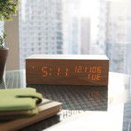Wood Alarm Clock LED // Oak