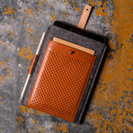 Wool & Leather Case w/ Pencil + Notepad // iPad Mini (Brown)