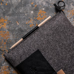 Wool & Leather Case w/ Pencil + Notepad // Macbook 13" Retina (Brown)