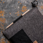 Wool & Leather Case w/ Pencil + Notepad // Macbook 13" Classic 