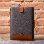 Wool & Leather Case w/ Pencil + Notepad // Galaxy Tab 2 (Brown)
