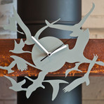 Birds Wall Clock (Grey)