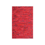 Cow Hide Rug // Red Ticking (4'L x 6'H)