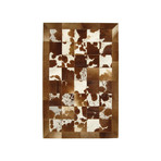Cow Hide Rug // Brown + Cream Natural (5'L x 8'H)