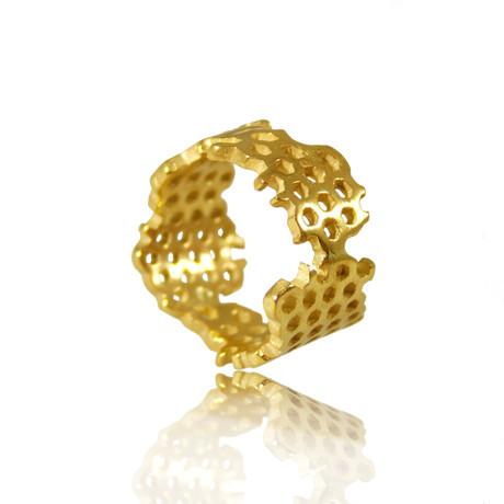 Honeycomb // Ring // Gold (Size 7)