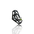 Klark // Ring // Black w/ Green Olivine (Size 7)