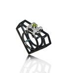 Klark // Ring // Black w/ Green Olivine (Size 7)