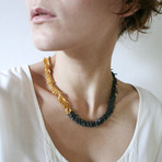 Tickle II Necklace (Black, Gold)