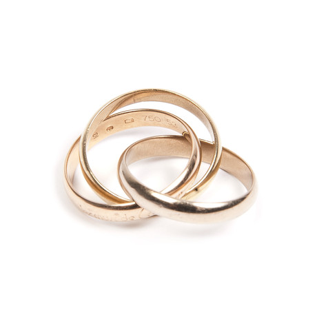 Estate Must De Cartier 18k Gold Trinity Ring // Sizes 4, 5.25 (Size 4)