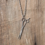 Shears Pendant + Chain (16" Sterling Silver Chain)