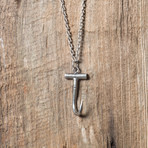 Meathook Pendant + Chain (16" Sterling Silver Chain)