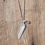 Bonesaw Pendant + Chain (16" Sterling Silver Chain)