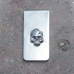 Skull Money Clip (Nickel + Sterling Silver)