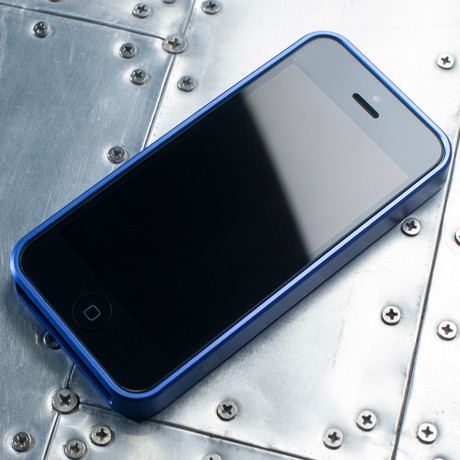 Bumper Case for iPhone 4 // Blue (iPhone 5/5S)