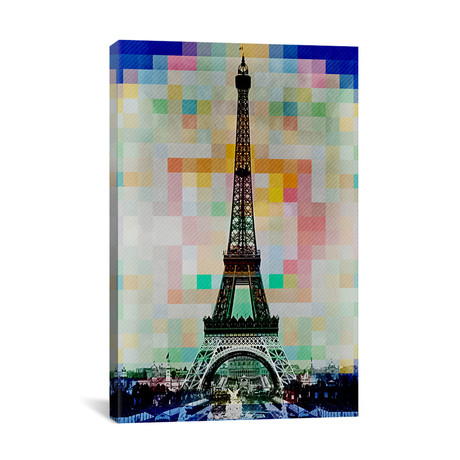 Eiffel Tower // Blue Hue Slate (Small: 18"L x 26"H)