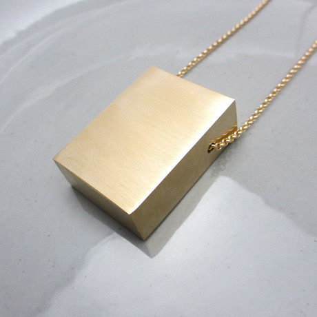 Minimalist Solid Brass Necklace
