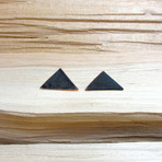 Blackened Copper Triangle Earrings