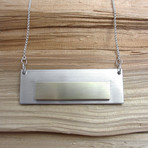 Geometric Aluminum + Brass Necklace // Large