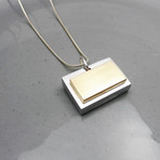 Geometric Aluminum + Brass Necklace // Standard